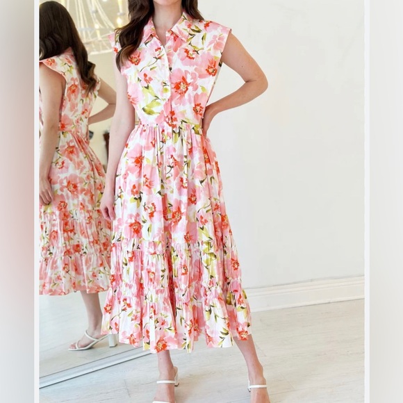 MISA LOS ANGELES NICOLE DRESS BLUSHING FLORA NWT - Picture 3 of 15